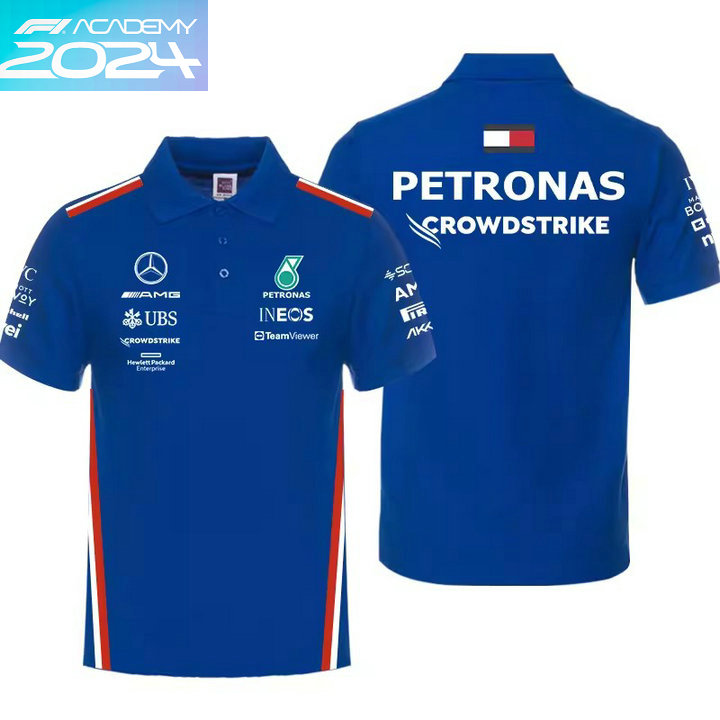 2024 Polo Mercedes AMG Petronas F1 Team CrowdStrike Homme Manche Courte